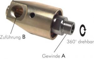 Universal-Drehdurchführungen, Messing, bis 3500 U/min., bis 50 bar, alle Größen von www.pneumatikshop-online.de