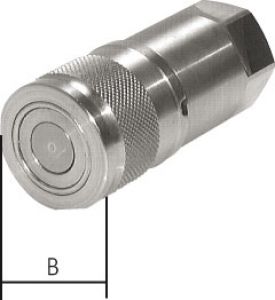 Flat-face Kupplungen CEJN mit Innengewinde aus Edelstahl, ISO 16028, für Land- und Baumaschinen, alle Größen, Hydraulikkupplungen Hydraulik, Steck-Kupplungen, Landmaschinen, Baumaschinen, Muffe, Stecker, Kupplung, Traktor, Bagger, Landtechnik, Gabelstaple