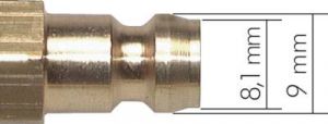 Kupplungsdosen mit Schlauchtülle DN6 (9mm Zapfen) MIT ENTRIEGELUNG, GSP, Edelstahl 1.4305, alle Größen