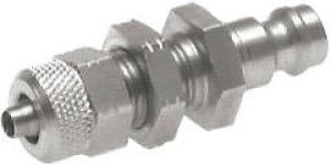 Kupplungsstecker mit Überwurfmutter & Schottgewinde, NW 5, Edelstahl 1.4404, Standard, Stecker, Kupplung, Überwurf, Schott, alle Größen