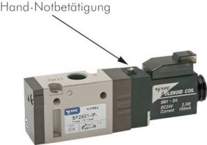 3/2-Wege-Magnetventile mit Federrückstellung G 1/8", Ventil, YPC, Baureihe SF2000, Magnetventil, Wegeventil