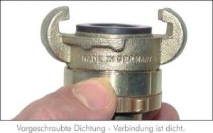 Sicherheits-Kompressorkupplungen mit Schlauchtülle (DIN 3238), 42 mm, 16 bar 1.4401, FKM-Dichtung