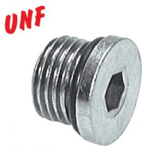 Verschlussschrauben Stahl verzinkt mit O-Ring mit UNF-Gewinde bis 630 bar, alle Größen von www.pneumatikshop-online.de