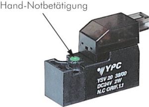 3/2-Wege-Magnetventile mit Federrückstellung, Ventil, YPC, Baureihe YSV20 mit Flansch geschlossen (NC), Magnetventil, Wegeventil