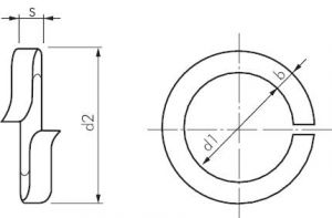 Federring, DIN 127A (aufgebogen), Stahl verzinkt, Ring, alle Größen