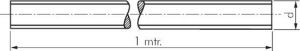 1m Gewindestange Stahl verz. Güte 4.6 DIN 975 / DIN 976, alle Größen