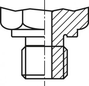 Messanschlüsse mit Außengewinde, M 16x2, Stahl verzinkt