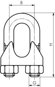 Drahtseilklemmen, ähnlich DIN 741, Edelstahl