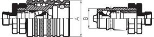 Hydraulikkupplungen mit Innengewinde, ISO 7241-1 A, Stahl verzinkt, alle Größen