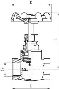 Muffen-Absperrventile, PN 10 (Eco-Line), IG, Messing, Muffenventil, Ventil, Absperrventil, alle Größen