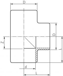 T-Stücke mit Klebemuffen, PVC-U, PN 16