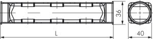 Verteilerleiste, doppelseitig, Edelstahl, PN 10