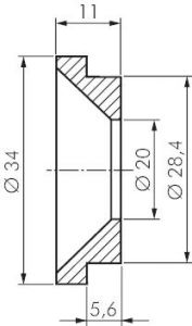 Ersatzdichtungen für starre / drehbare Kompressorkupplungen, 42 mm