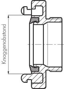 Storz-Kupplungen mit drehbarem 50°-Schlauchstutzen, Aluminium (geschmiedet), alle Größen