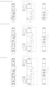 5/2-Wege und 5/3-Wege Magnetventile G 1/4", Baureihe RV20, alle Steuerspannungen