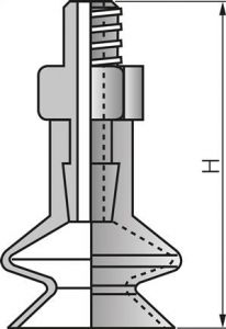 Balgsauger (ohne Halter), 1,5-fach, P-Serie ( Ø 6 - 16 mm)