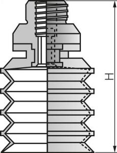 Balgsauger (ohne Halter), 4,5-fach, P-Serie ( Ø 20 - 50 mm)