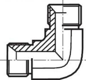 Winkel Edelstahl V4A mit Zollgewinde (60° Universaldichtkegel), bis 400 bar, alle Größen