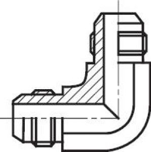 Winkel mit UNF / JIC-Gewinde Edelstahl V4A bis 450 bar, alle Größen