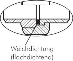 Verschraubungen mit Innengewinde - flach dichtend, Edelstahl 1.4408 bis 16 bar, Nippel, Verschraubung, alle Größen