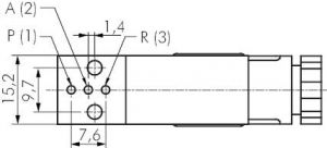 3/2-Wege-Magnetventile mit Federrückstellung, Ventil, YPC, Baureihe YSV20 mit Flansch geschlossen (NC), Magnetventil, Wegeventil