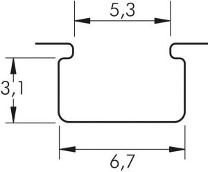 Zylinderschalter - T-Nut (5mm, durchgehend) Typ A für ISO-Zylinder, alle Typen