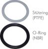 Ersatzdichtungen, O-Ring, Stützring für Steck-Kupplungen, ISO 7241-1 A, alle Größen, Hydraulik, Steck-Kupplungen, Landmaschinen, Baumaschinen, Muffe, Stecker, Kupplung, Traktor, Bagger, Landtechnik, Gabelstapler