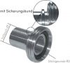 Schlauchgewindestutzen 1.4401 (Milchgewinde) mit Sicherungsbund DIN 11851, alle Größen