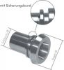 Schlauchkegelstutzen (Milchgewinde) 1.4401 mit Sicherungsbund DIN 11851, alle Größen