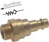 Kupplungsstecker Messing mit Außengewinde & Rückschlagventil, NW 7,2, Kupplung, Dose, Stecker, Rückschlagstecker, alle Größen